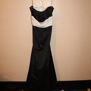 Davids Bridal Strapless Black Prom or Formal Dress